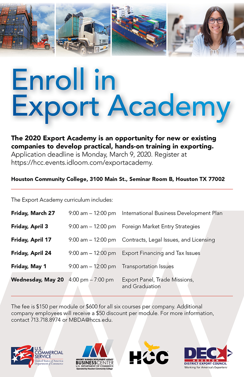 Enroll in Export Academy graphic