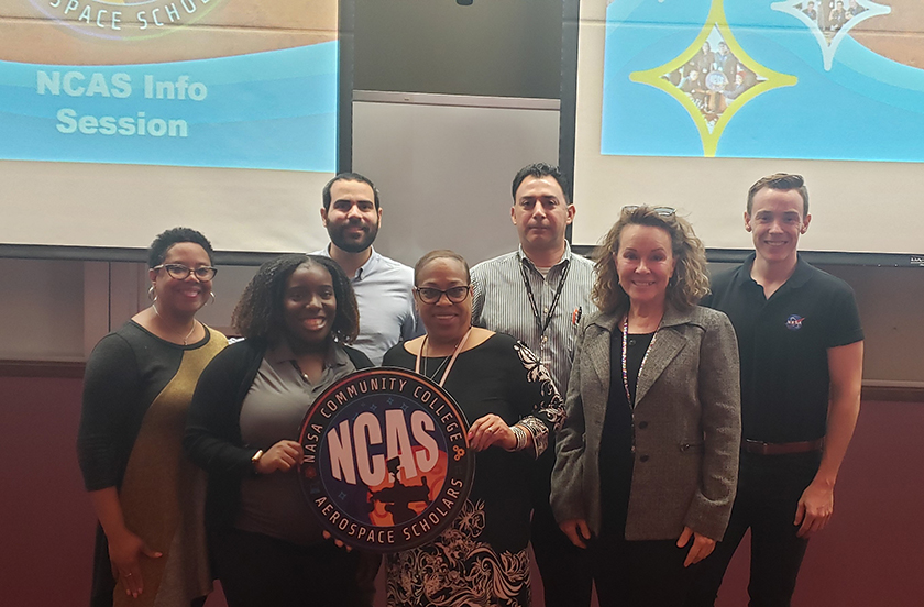 HCC students pose for a photo at a NASA Community College Aerospace Scholars event