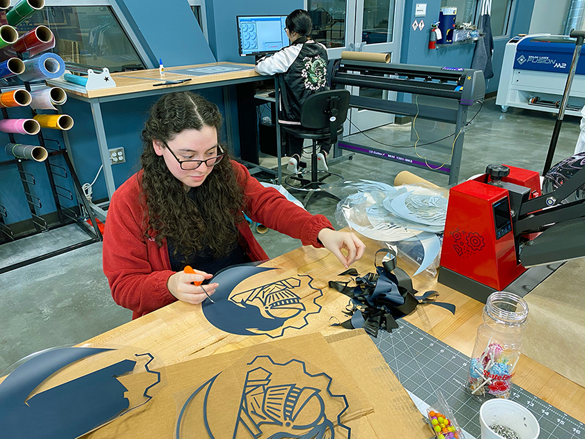 Student works at the IDEAStudio