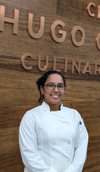 HCC Culinary Arts student Alannah Valdes smiles as she poses for a photo.