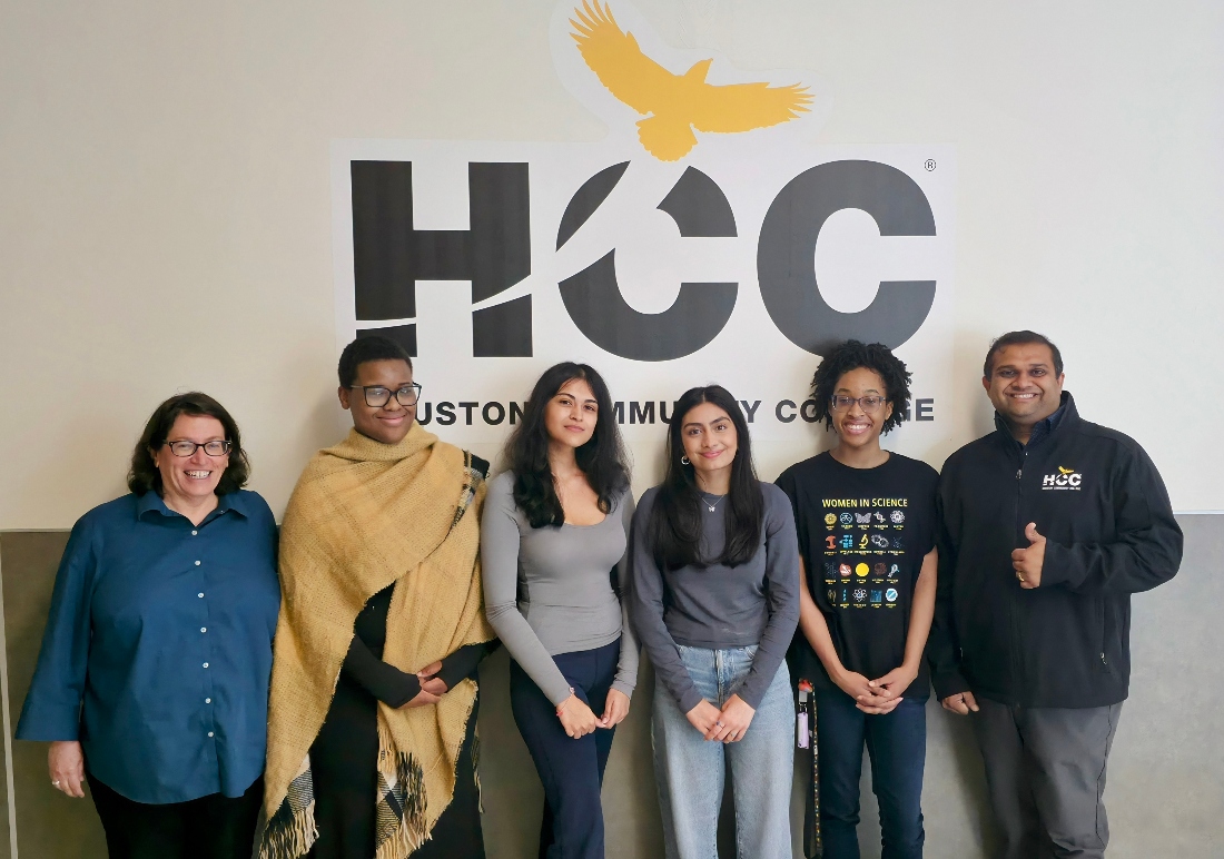 Members of the HCC National Innovation Challenge team pose for a photo.