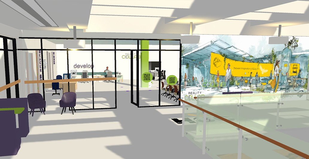 Artist rendering of new Reality COLLAB outside area