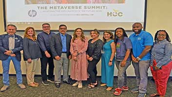HP and HCC staff pose for picture