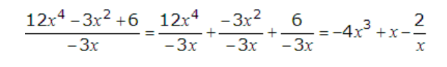 divide each term example