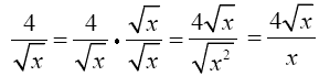 solution 1 4DivSqrtxAns