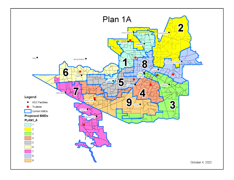 Redistricting Plan 1A Map